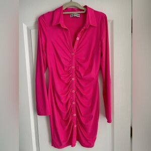 Fashion nova button up bodycon dress